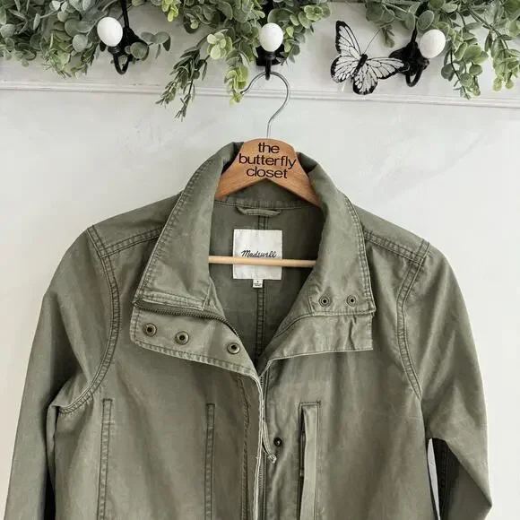 Madewell Fleet Jacket Green Full Zip Small - Picture 3 of 5